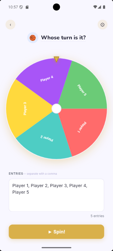 Spinning the wheel