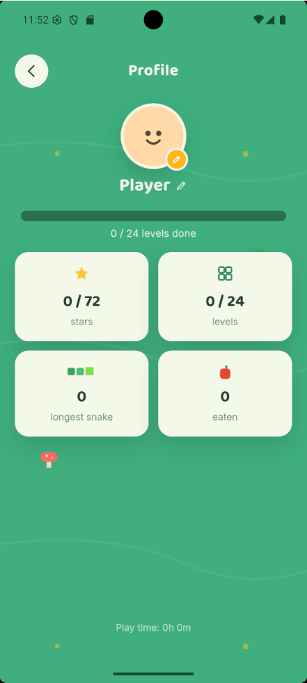 Player profile and stats